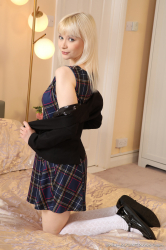 Plaid-Minidress-Knee-Socks