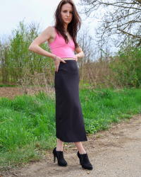 Hairy petite model