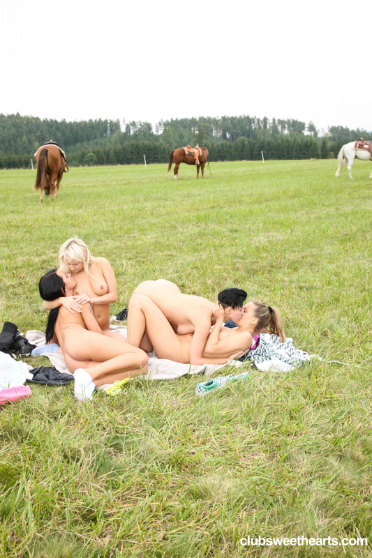 Naked horse riding