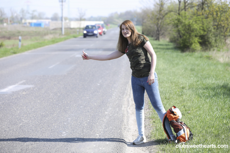 Hot hitchhiker gets pounded