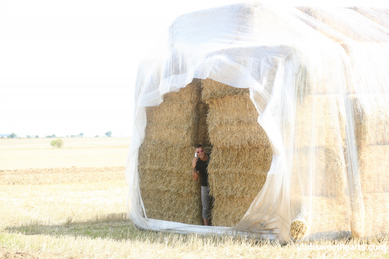 Claudia fucking in bales of hay