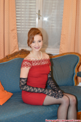 Red-Head-In-Red-Dress