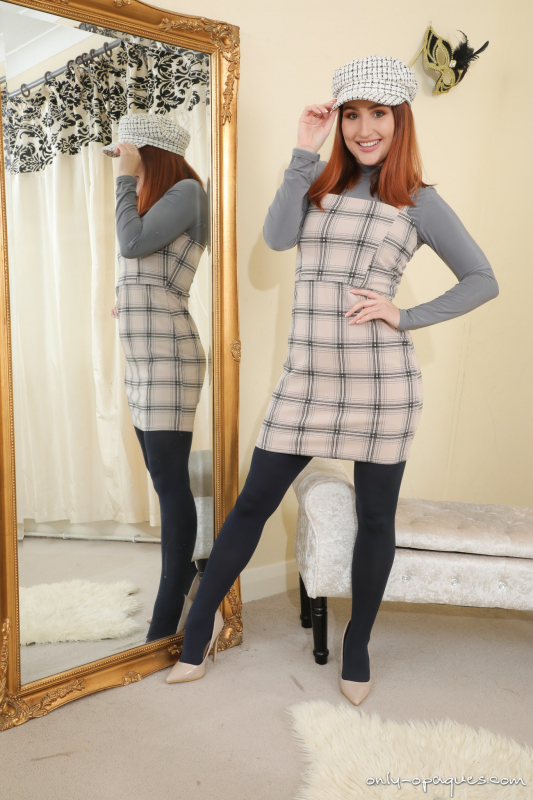 Plaid Minidress Stockings