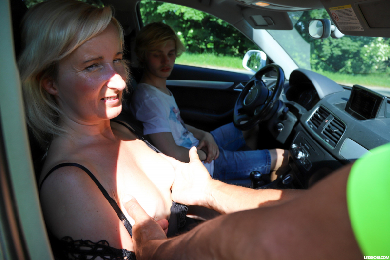 Mature lady and twink fucked by police officer