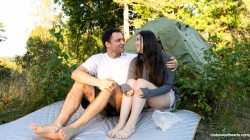 Remido-spills-out-her-big-titties-camping