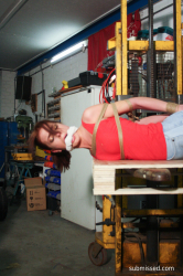 Kirsten-Hogtied-Cleavegagged-Forklifted