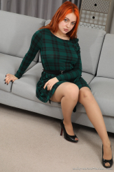 Plaid-Minidress-Sheer-Stockings