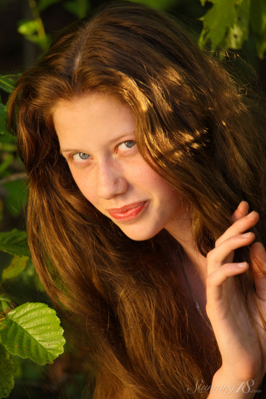 Girl In Leaves