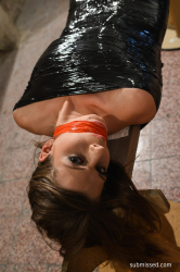 Monalee-wrapped-in-plastic-mouthstuffed-tapegagged