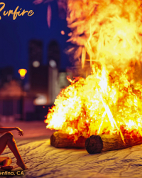 The beach bonfire