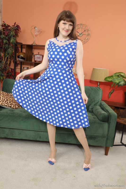 Polka Dot Dress Sheer Stockings
