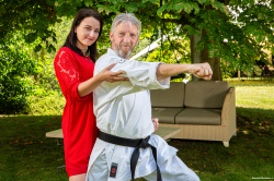 Outdoor-karate-practice
