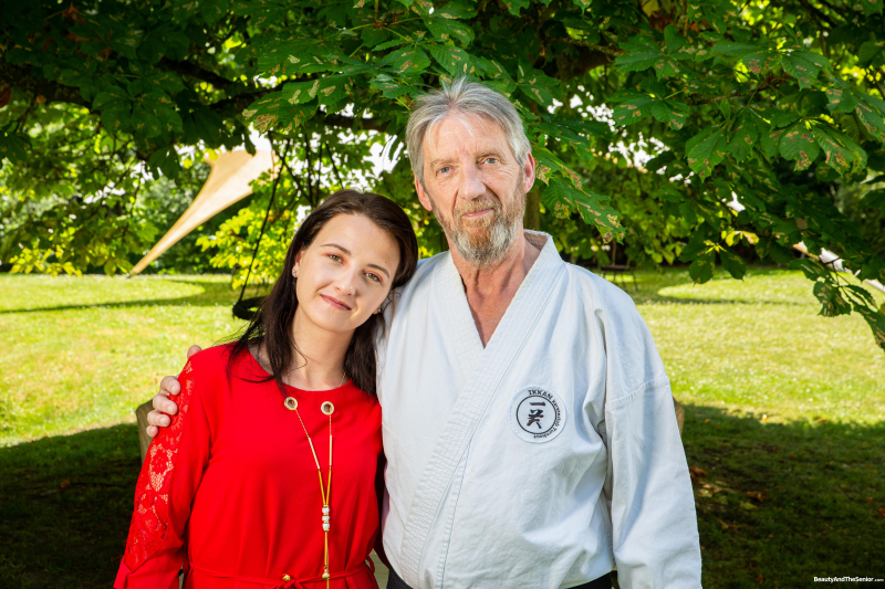 Outdoor karate practice