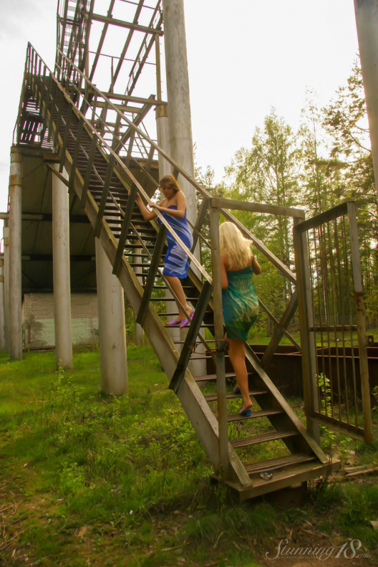 Gea  Posing On the Stairs