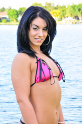 Small-breasted-Bella-Reese-teasing-outdoors