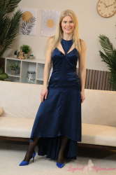 Blue-Evening-Gown-High-Heels