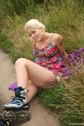 Roller-skate-girl-Cathy-pleases-herself