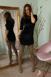 Minidress-Heels-Stockings-Over-Pantyhose