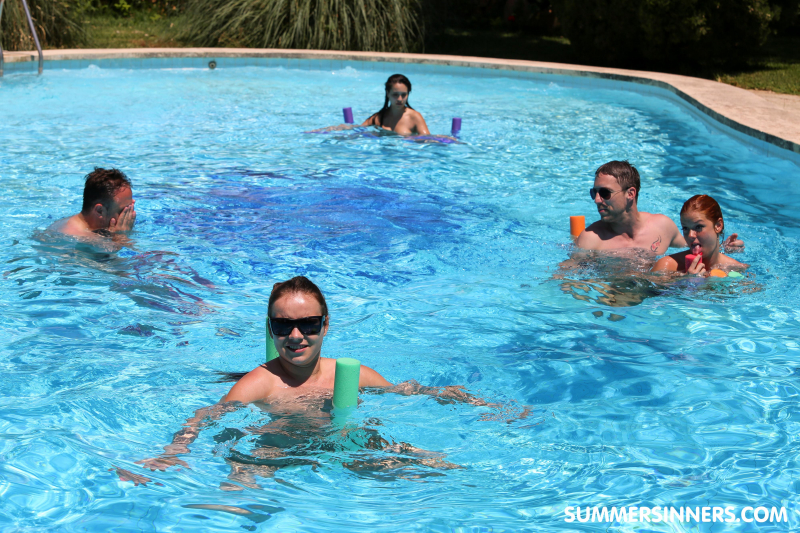 Fun by the pool