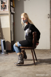 Dutch-Girl-Chairtied-Mouth-Taped-Struggling