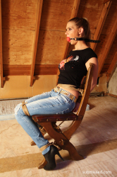 Ally-chairtied-ballgagged-titgrabbed