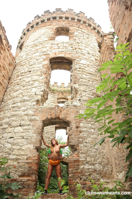 Chrissy fucking in the ruins