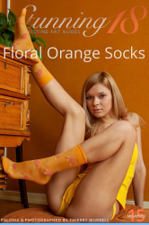 Floral-Orange-Socks