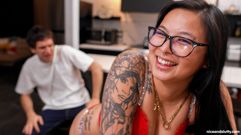Naughty kim in the kitchen