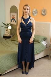 Blue-Evening-Gown-Sheer-Stockings