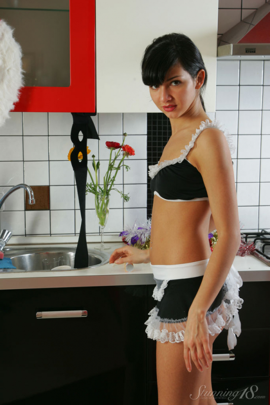 Cheerful housemaid