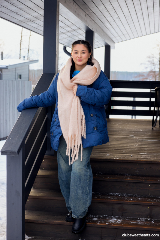 Amelia Ost in winter playground