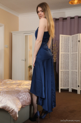 Blue-Evening-Dress-Black-Stockings