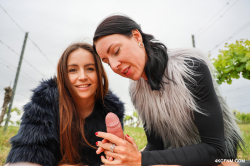 Two-vixens-wild-outdoor-romp
